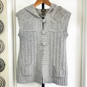 Fenn Wright Manson Womens Lambswool Angora Blend Hooded Cargidan - Gray, Size M